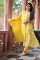 Arihantam Sunshine Bloom 3-Piece Anarkali Set